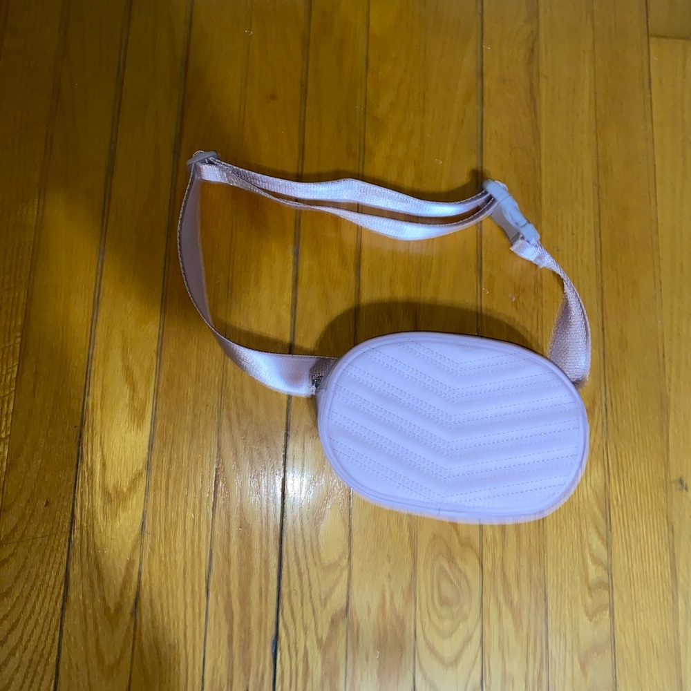 Pink Quilted waist Bag